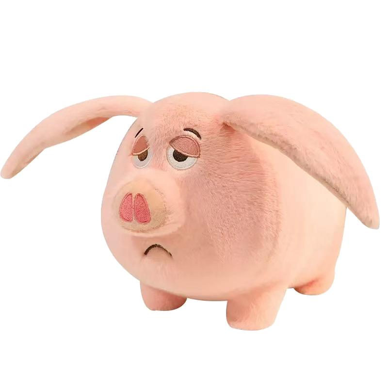 Jucărie de pluș drăguță cu urechi mari, porcușor roz, pernă, desene animate, porcușori zburători drăguți, plușuri, pernă umplută, pernuță, porcușor dolofan, jucărie moale