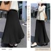 ORWZDCO Knit Pleated Long Solid High Maxi Plus Sizes Perfect for and Winter Women's Skirt, Skirt, A-Line Skirt, Flattering, Color, Thick, Waist,