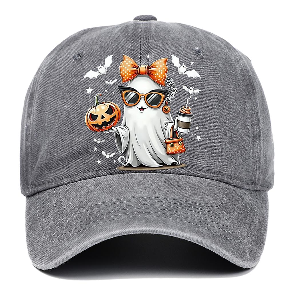 Bat Ghost Printed Baseball Hat for Men and Women Outdoor Sports Sunscreen Hat Halloween Festival Party Decoration Hat