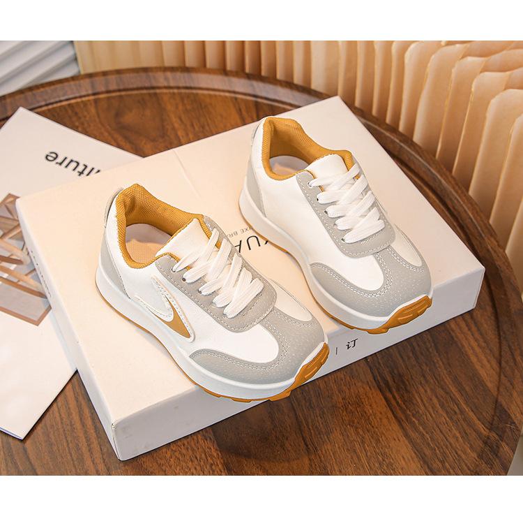 

Children s leather surface 2025 spring and autumn new children s leather surface sports shoes boys middle and older children s running shoes 26 оранжевый