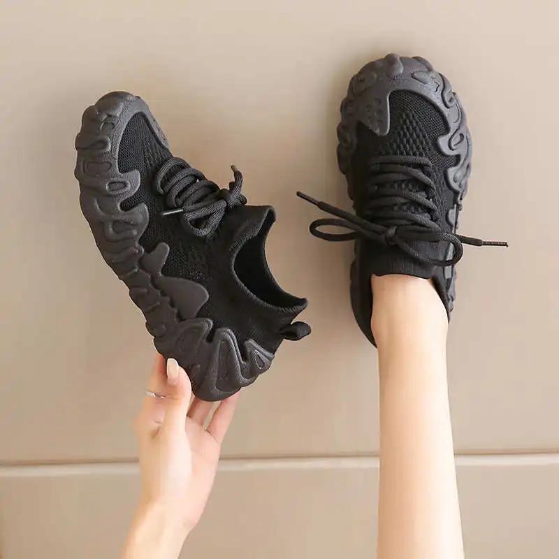 Fashion Playform Round Toe Shoes Women Luxury Sneakers Casual Unusual Sneakers Blue Tennis Woman Sport Functional Hit Small Price