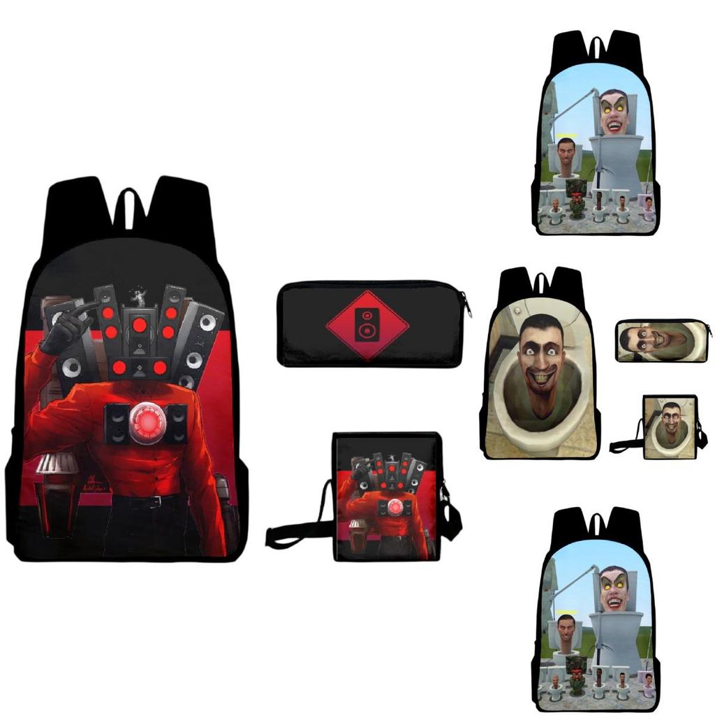 Skibidi Toilet-themed Bag Set Fun And Functional, Different Sizes And Colors Available, Suitable For All Genders