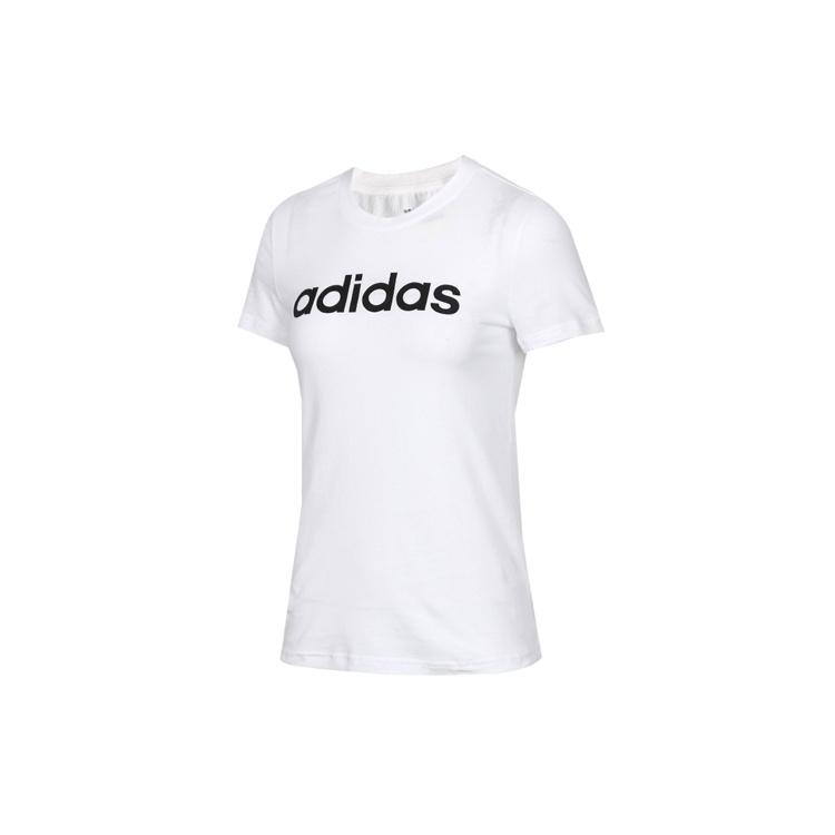 (WMNS) adidas E LIN SLIM T Sports Stylish Short Sleeve White Women s DU0629 L