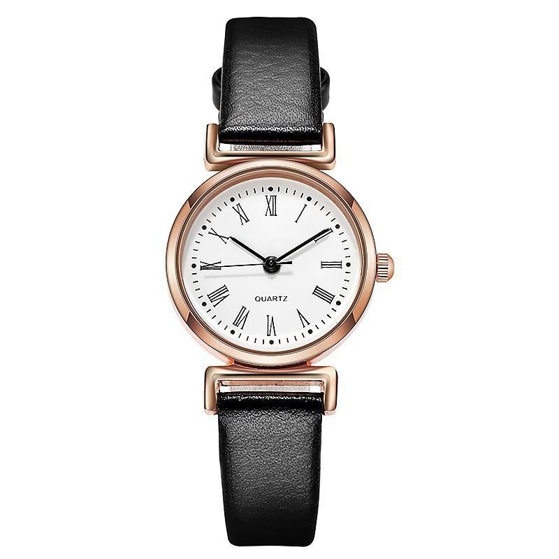 Womens Business Quartz Watch With Roman Numerals And Pu Strap For Office Wear