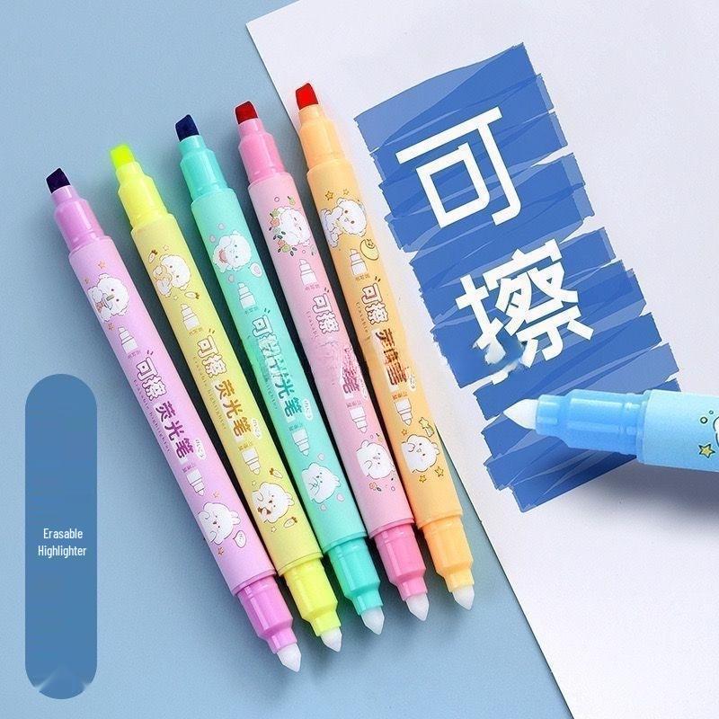 Dual-Ended Erasable Multicolor Highlighter for Students