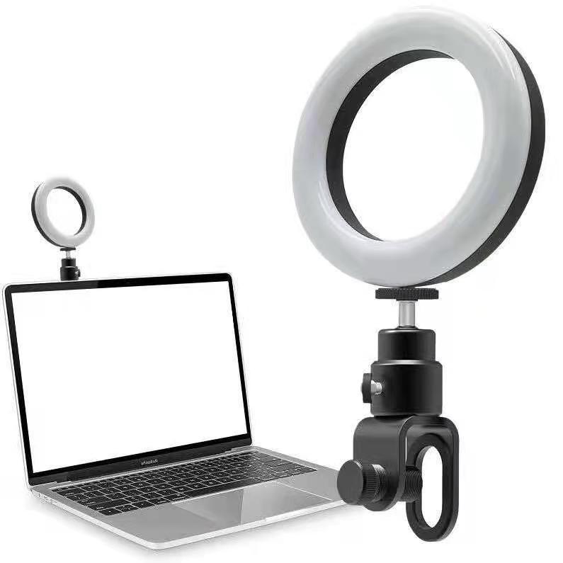 6.3 Inch LED Ring Lights Round Lamp Selfie Live Streaming USB Desktop Clip for Youtube Macbook PC Laptop Computer Tiktok Stream