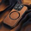 Luxus Leder Telefon Fall Für Iphone 14 13 12 Pro Max Magnetische Magsafe Drahtlose Chargin Silikon Handy Abdeckung Funda