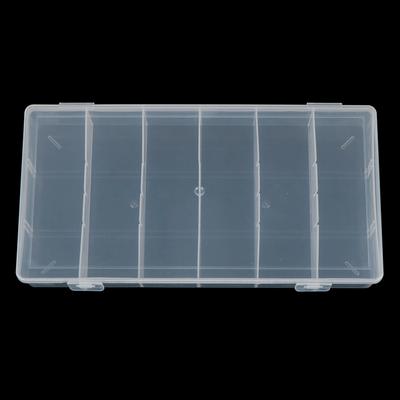 6 Grids Compartment Plastic Storage Box Practical Toolbox Transparent Pp Boxes Bead Jewelry Case Display Organizer Container