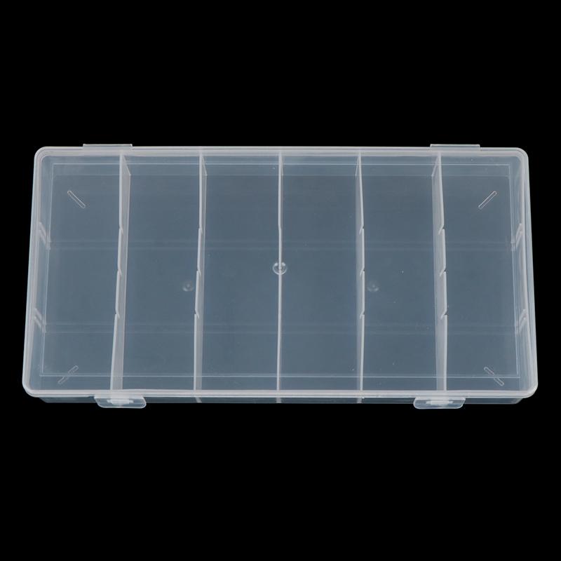6 přihrádek plastový úložný box praktický box na nářadí průhledné PP krabičky pouzdro na korálky a šperky organizér kontejner