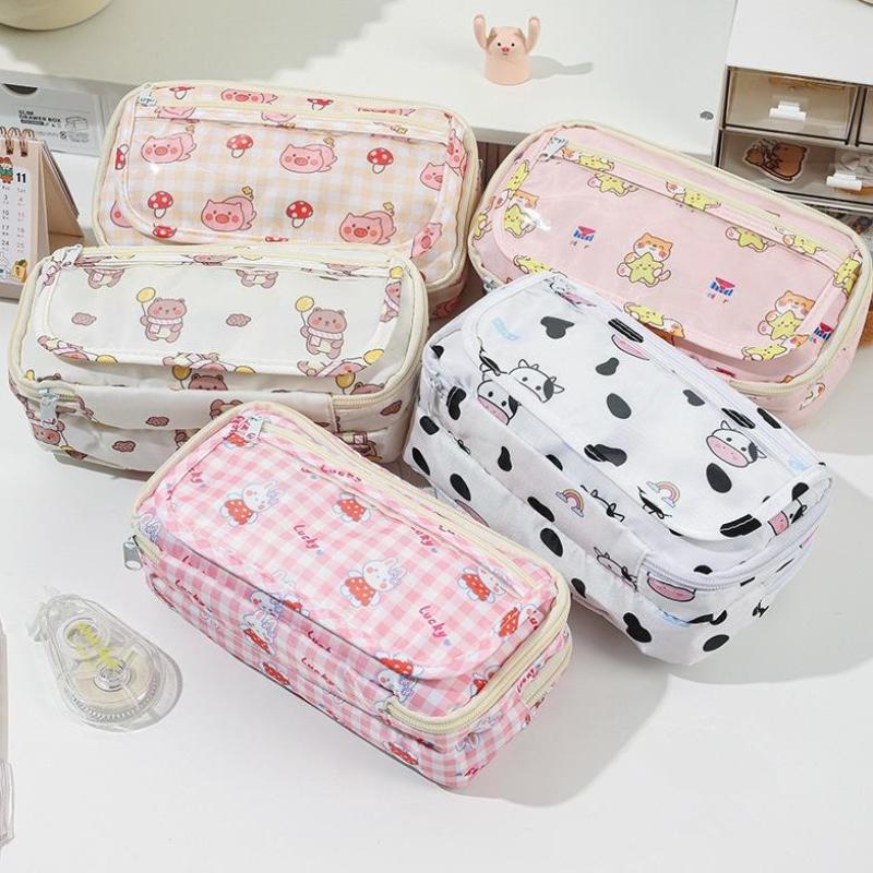 Cute Cartoon Pencil Case For Student Cartoon Anime Creative Pencil Bag High Capacity Stationery Storage Bag Cosmetic Bag