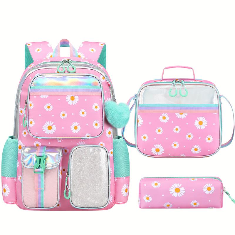 Schattige Studententas 3 stuks/set Basisschooltas Konijnen en Kwikzand Kawaii Studententas Tiener Meisjes Handtas Rugzak
