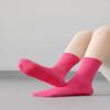 Solid Color Mid-calf Socks Cotton Sports Socks Comfortable Pilates Socks