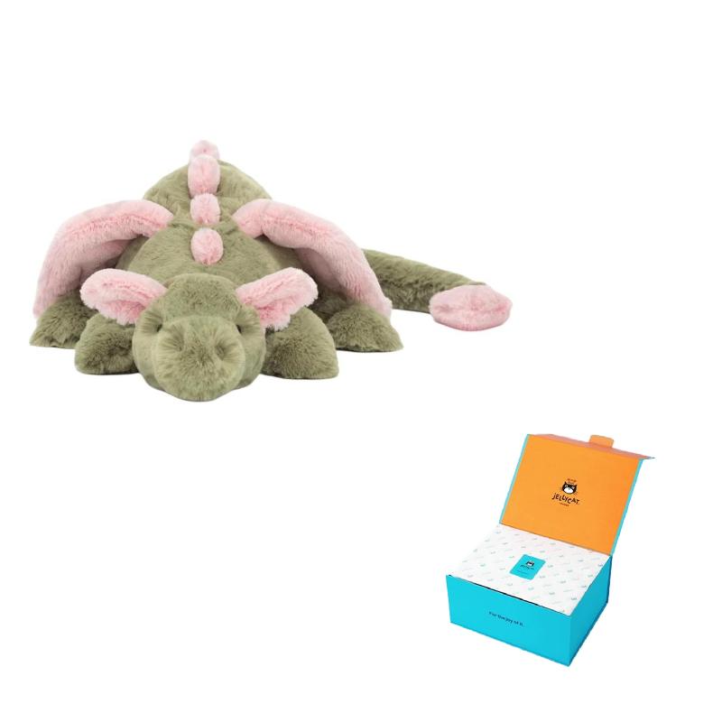 

JELLYCAT Ляльки-Дракони Маття Плюшева Лялька Висота 10 см у Сидячому Положенні, Висота 16 см Full of Sweetness Box