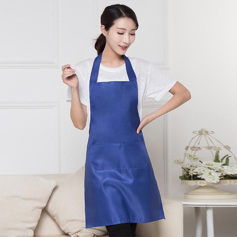 Jednobarevná zástěra pro dospělé do kuchyně a restaurace Zástěra s kapsami