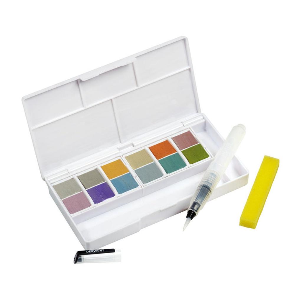Derwent Metallic Paint Pan 12-Color Palette 2305657