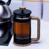 Zaparzacz do kawy/herbaty 1.0L French Press drewniany uchwyt KLAUSBERG KB-7681