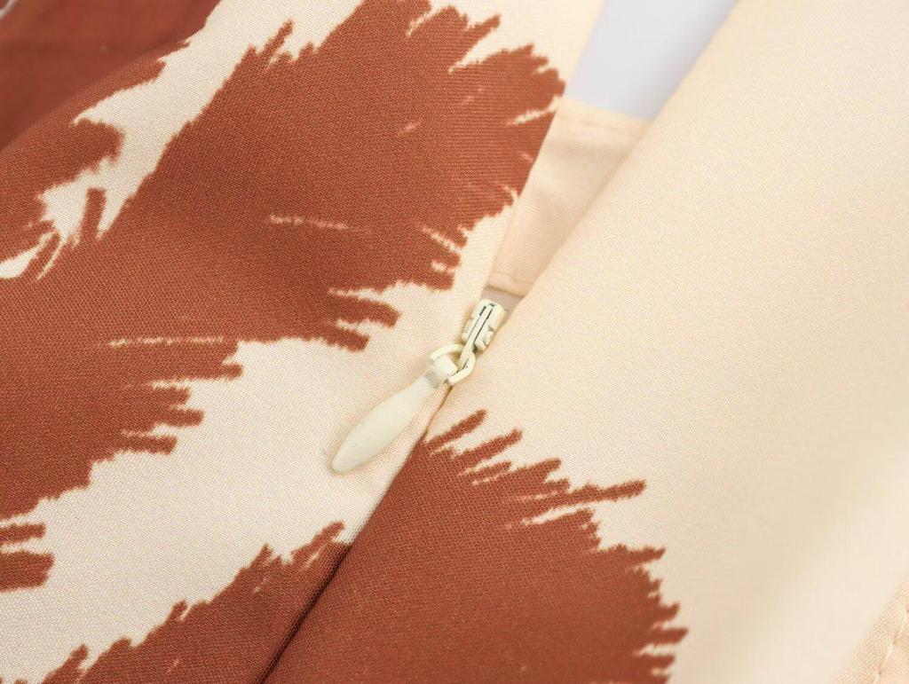 2025 Spring Women's European/American Style Coconut Tree Print Halter Dress