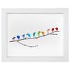 Sea Glass Rainbow Bird Ornament Wall Decoration Art Wall Hanging Birthday Gift Living Room Bedroom Ornament Decoration Crafts