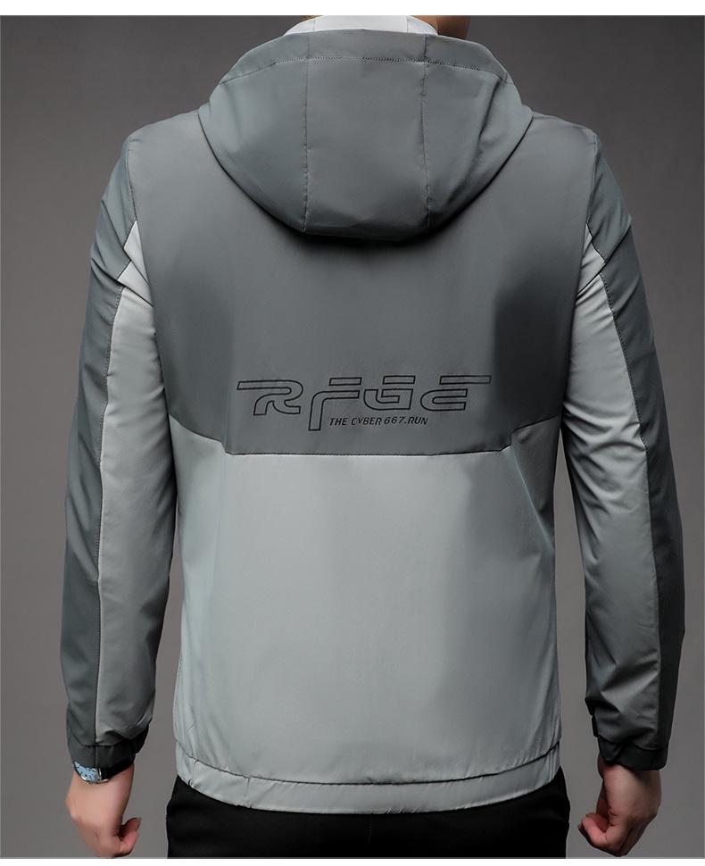 Men's Windproof Hooded Sports Jacket for Spring and Autumn