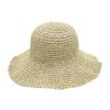 New Foldable Straw Hat Sun Protection Hollow Sun Protection Large Edge Beach Hat Women's Summer Straw Woven Sun Hat