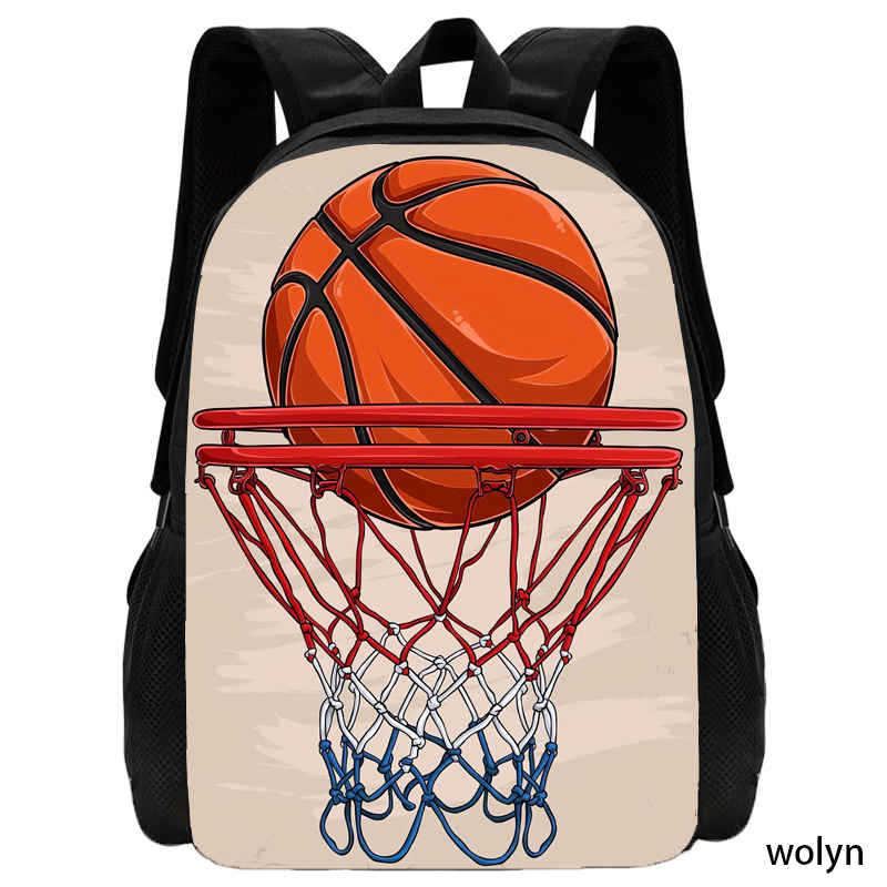 Basketball Basketball School Bag High Definition Printing Multifunctional Cross-Border Backpack