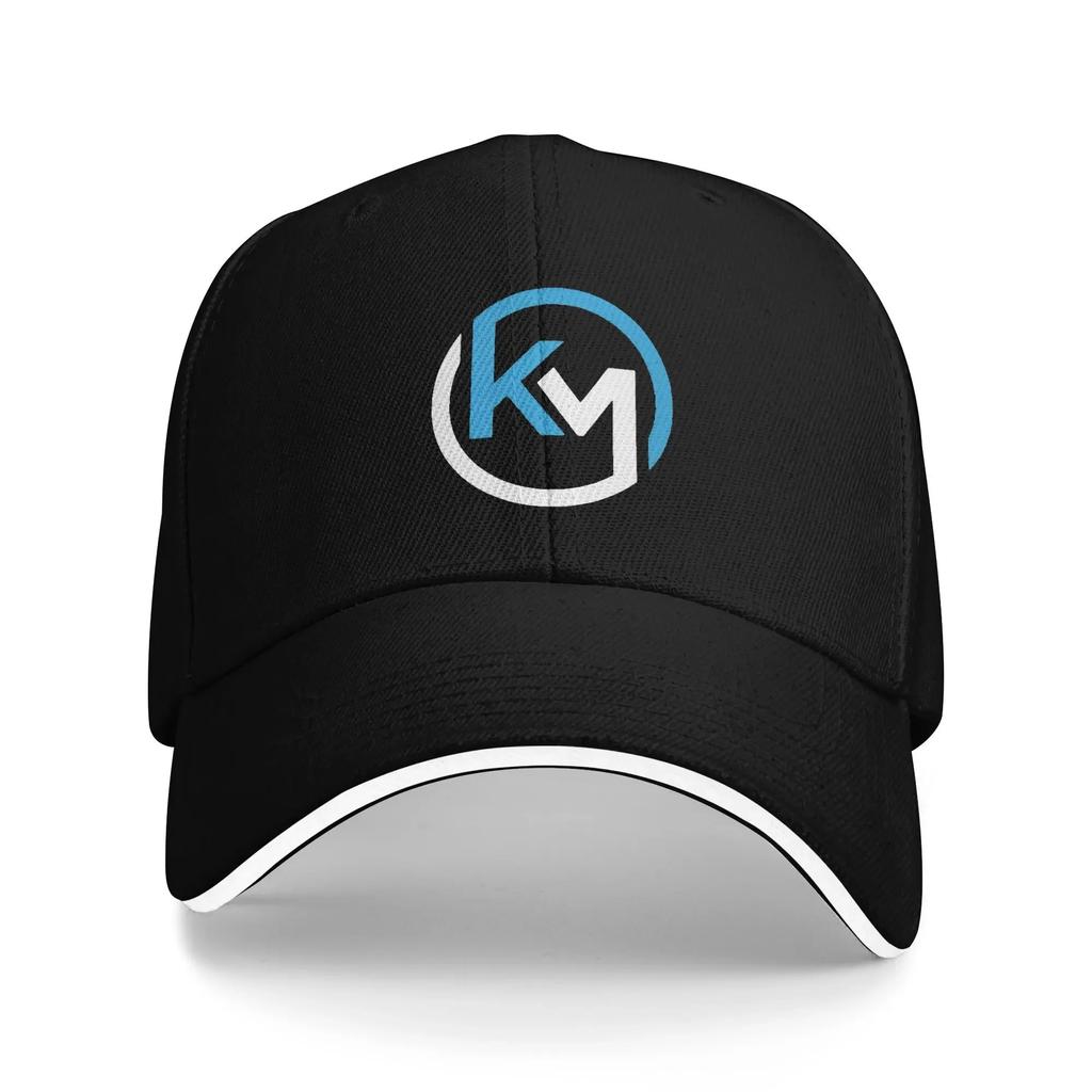 KM Football Soccer White & White Baseball Cap Casual Unisex Unisex Hip Hop Hats Adjustable Print Outdoor Gym Caps