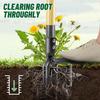 Heavy-Duty Stainless Steel 4-Prong Weed Puller, Adjustable Height Lawn with Long Handle, Sturdy Root Killer for Root Removal