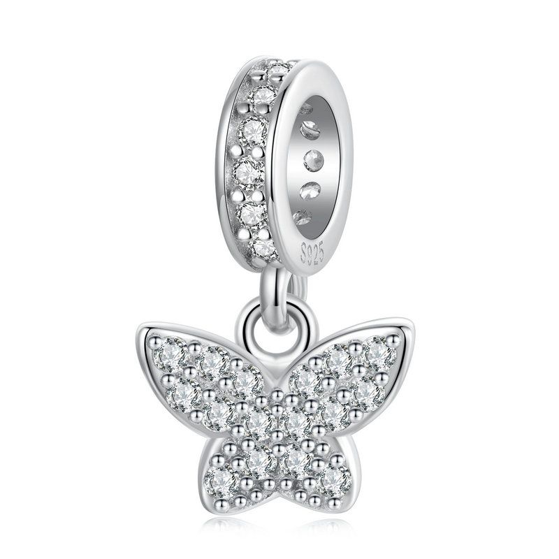 WOSTU Real 925 Silver Heart Beads Flower Retro Pattern Charms Pendant Fit Original DIY Bracelet Necklace Silver Jewelry