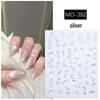 Chinese Style Jade and Gold Leaf Nail Stickers with Adhesive Backing