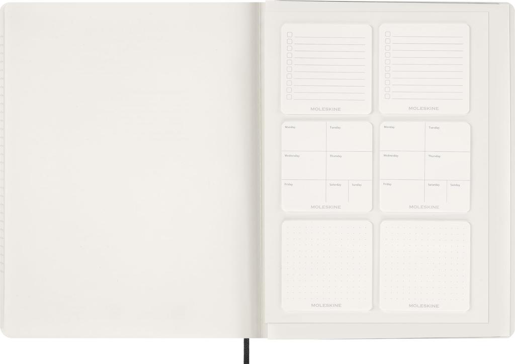 Moleskine 2025 July Spiral Academic Large Size W x 21cm Soft DSSPB12AMWH3Y26 Planner, Start, 12-Month Diary, (13cm H), Cover, Black,
