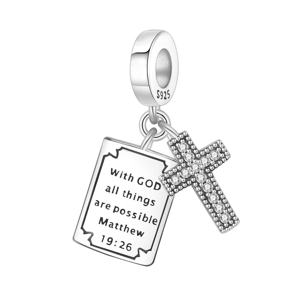 925 Silver Jesus Character Religious Symbol Pendants Bracelet Charms Fit Jewelry Party Beads DIY Fine Gifts Accessory