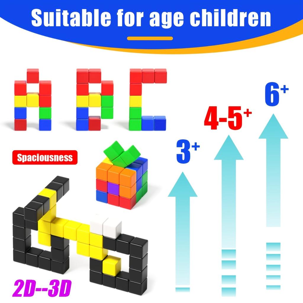 First-Class 48 Superior-Grade High-Standard 100Pcs Magnetic High-Standard Construction-Blocks 2Cm Premium-Quality Magnetic Top-Grade