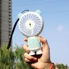 Portable USB Rechargeable Mini Handheld Fan with LED Colorful Light