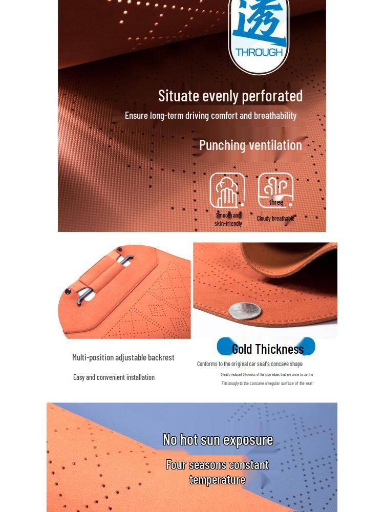 Breathable, Odorless Odetta Fabric Car Seat Cushion – Universal Fit for 5-Seaters, All-Season