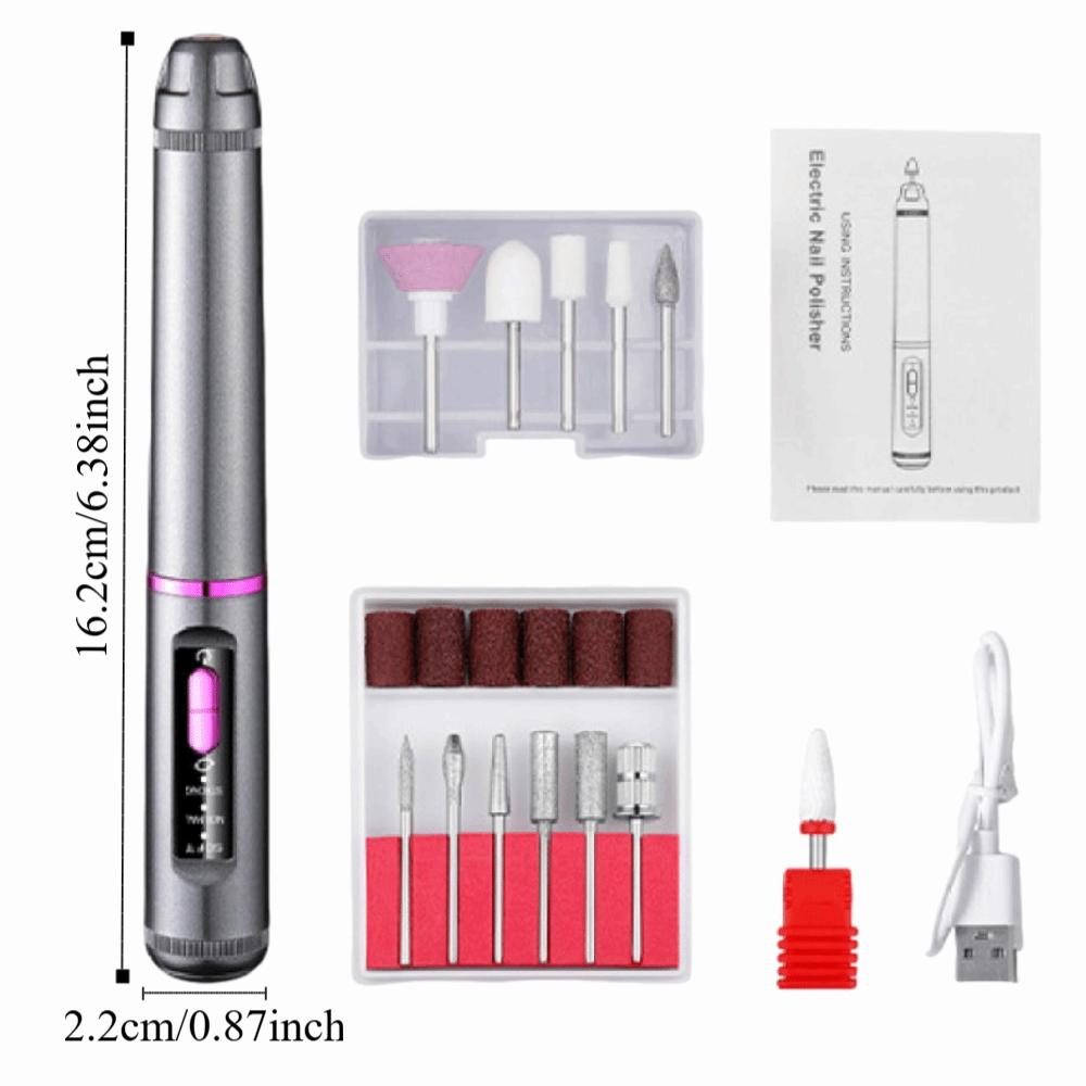 Portable Electric Nail Drill Machine High-Speed Electric Nail Polisher Sanding File Pen  Nail Salon