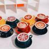 NOELAMOUR Caffè Latte Campioni di Cibo, Set Miniatura di 6, Carini Modelli di Cibo Caffè Latte Art per Esposizione