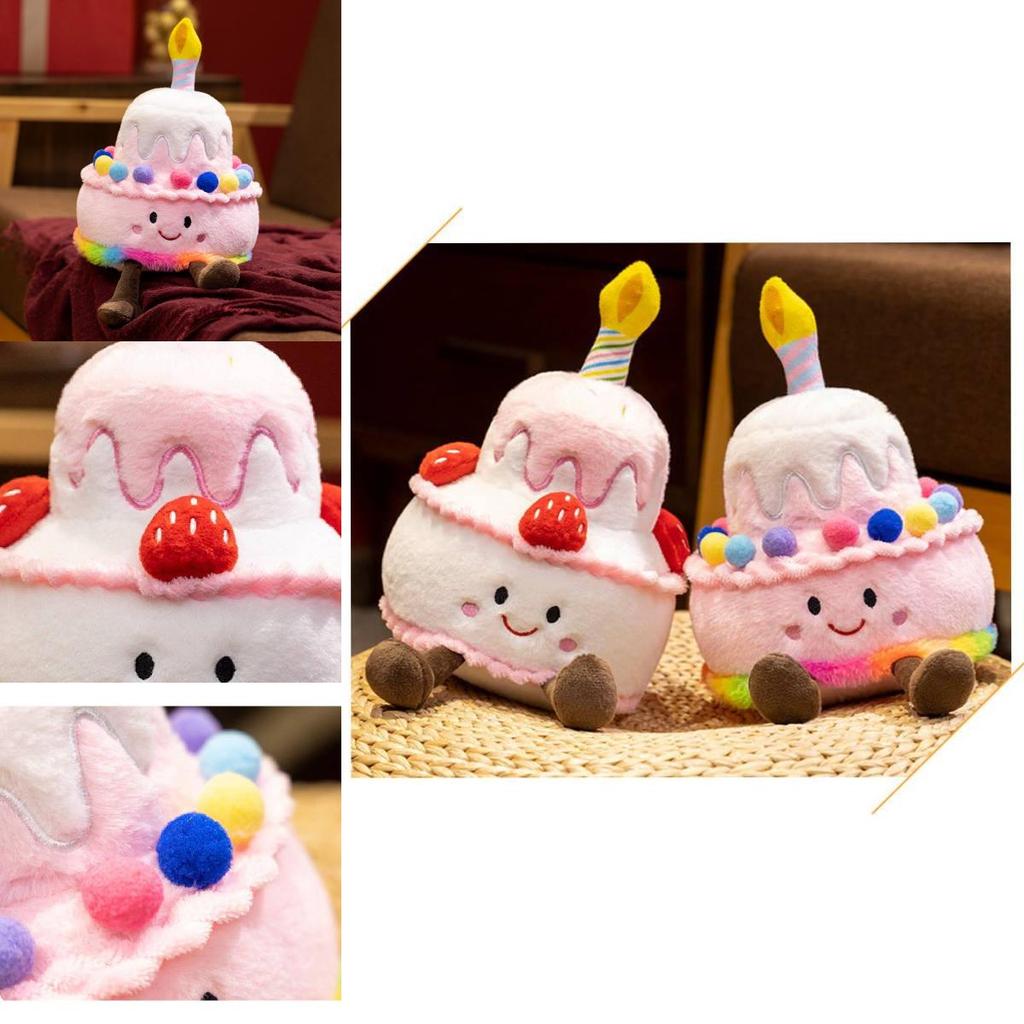 Entzückender Regenbogen-Kuchenring-Puppe Weiches Plüschtier Für Feiertage