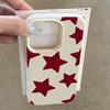 Fashion Red Star Pattern Phone Case For IPhone 17 16 15 14 Plus 13 12 11 Pro Max Case 16E 17Air Shockproof Soft Silicone Cover