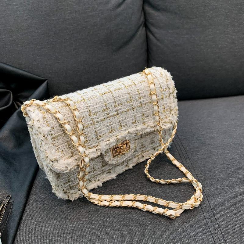 Woven Niche Temperament Fashion Bag Spring and Summer Woolen Chain New Single Shoulder Crossbody Portable