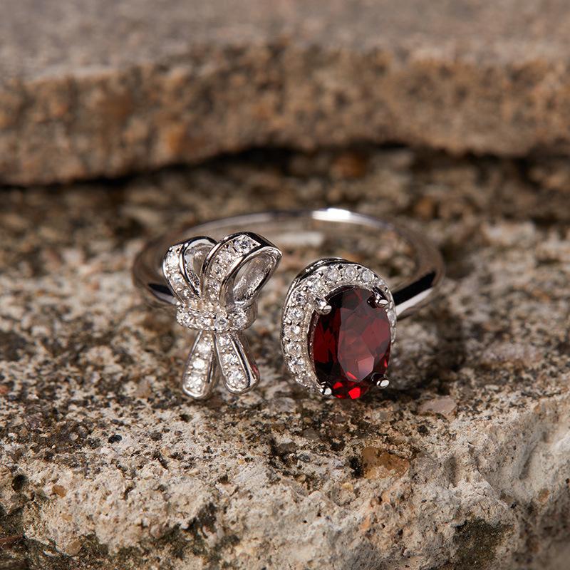 

S925 Sterling Silver Natural Topaz Garnet Amethyst Citrine Peridot Color Treasure Ring Women S Jewelry