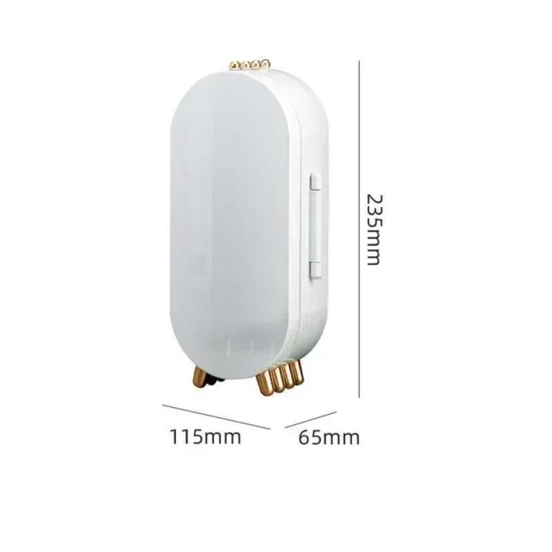 

Большой ящик для хранения ювелирных изделий с 240 отверстиями, подставка для сережек, браслет, органайзер для ожерелья, складная портативная пластиковая коробка, 4 двери белый