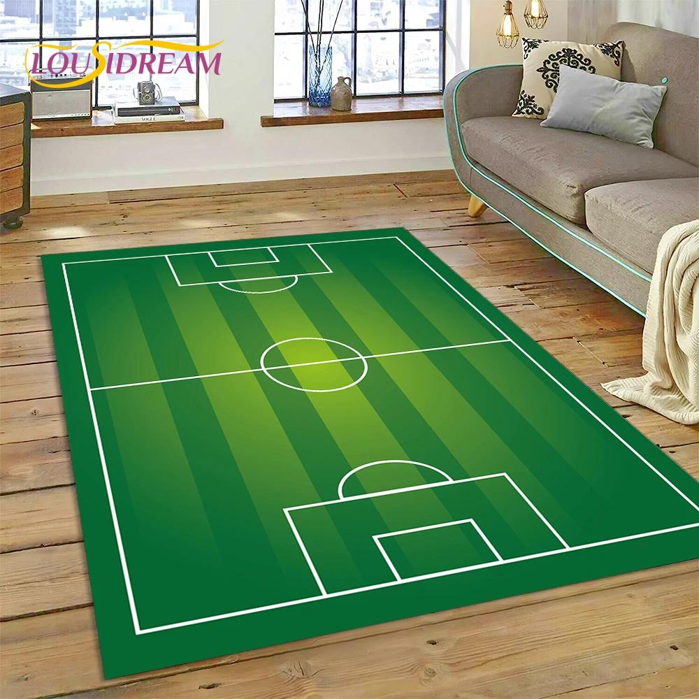 Soccer Football Field Rug Carpet for Living Room Bedroom Home Decor,Floor Mat Non-slip Decoration for Sofa Kitchen Doormat Gifts