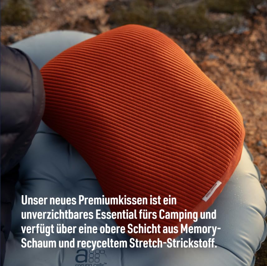 Sea to Summit Aeros Premium Inflatable Travel Pillow, Regular, Mediterranean