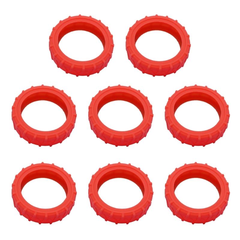 8 шт. Защитные чехлы для колес чемодана, сменные чехлы для колес багажа, силиконовые защитные чехлы для колес чемодана красный