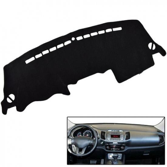 1pc Black Dashmat Dashboard Mat Cover Anti-Sun For Kia Sportage R 2011-2015