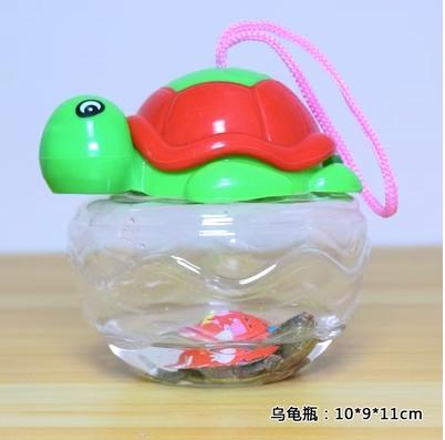 Draagbaar Vis Aquarium voor Kinderen Cartoon Plastic Goudvis Fles Klimhuisje Huisdier Kooi Schildpad Kooi Buiten Draagbare Goudvis Kooi