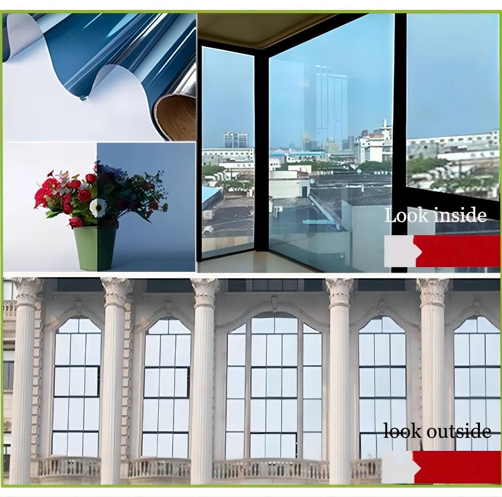 Izolacyjna folia okienna, folia odbijająca światło słoneczne, kolorowa, naklejki na okna świąteczne, folia prywatności na okna, 99% UV, cięty winyl