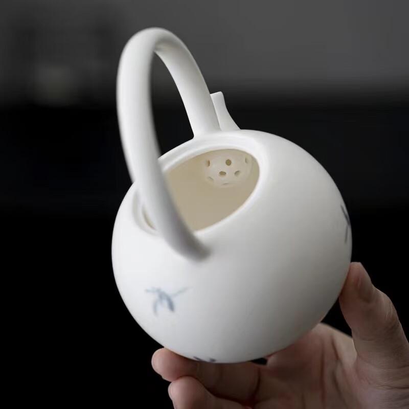 Hand-painted Orchid White Porcelain Teacups