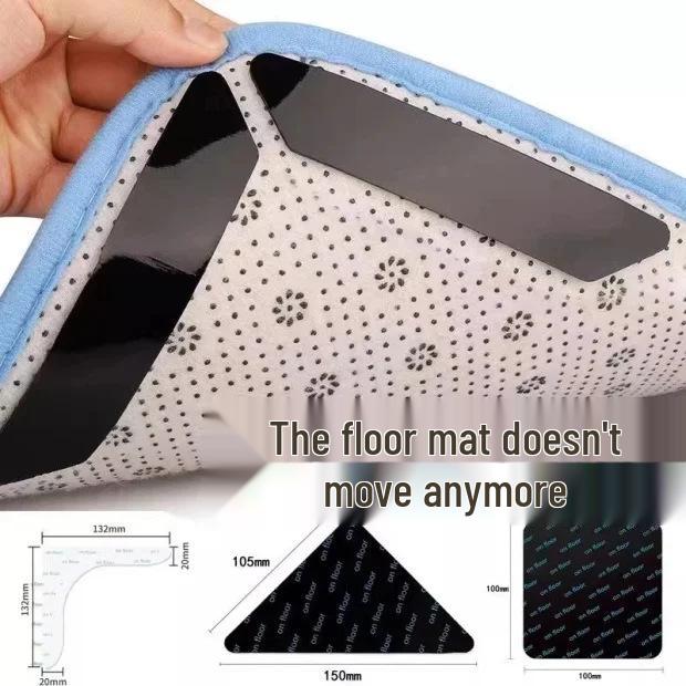 Newcomer Welcome: 12-Pack Anti-Slip Door Mat Fixing Stickers - Suction Cup Design for Entry Mats