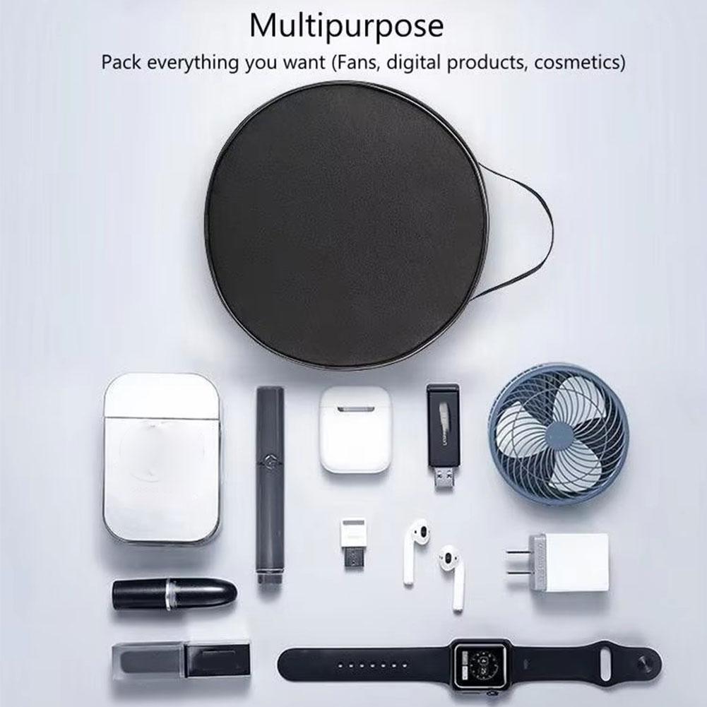 Portable Storage Bag Circular Fan Handbag Large Capacity Waterproof Portable Travel Telescopic Fan Organizer With Zipper